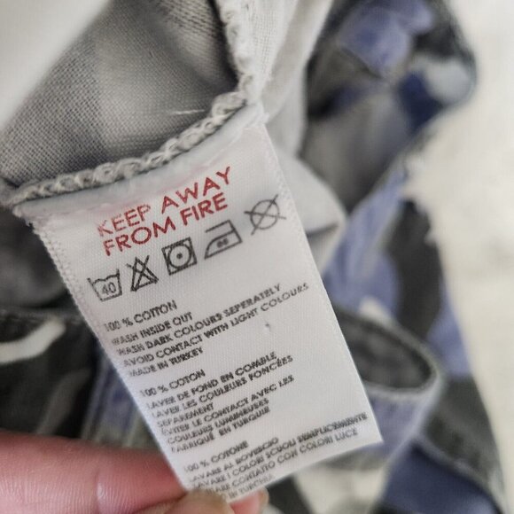 Urban Outfitters Y2K Camo Cargo Pull On Jogger Women's 6 Blue 28x26 Drawstring - Picture 11 of 13